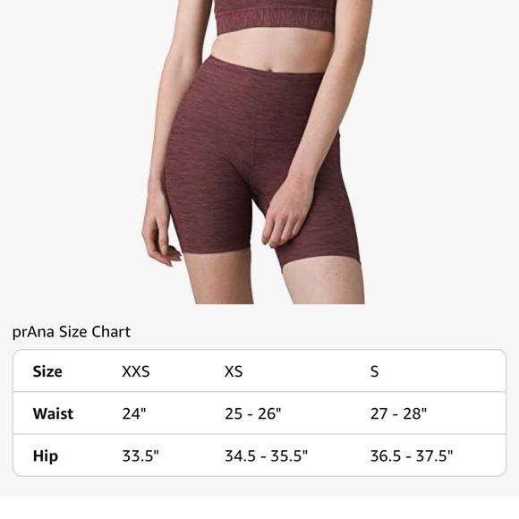 prAna Women's Kimble Short Women's High-Waisted Burgundy Shorts - Picture 5 of 6